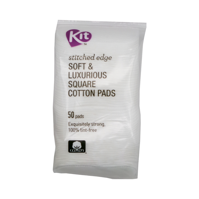 Kit - Soft & Luxurious Square Cotton Cosmetic Pads | 50 Pads