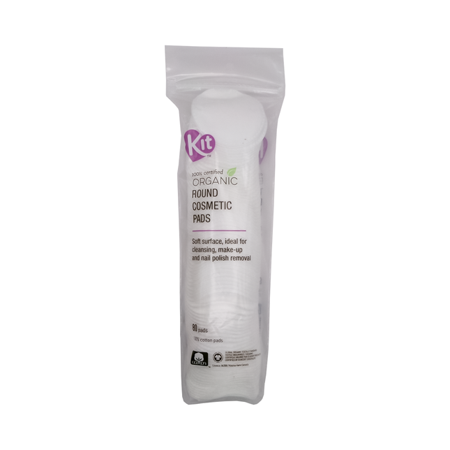 Kit - 100% Organic Cotton Round Cosmetic Pads | 80 Pads