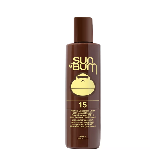 Sun Bum - Crème Solaire Premium avec Bronzant Instantané FPS 15 | 250 ml
