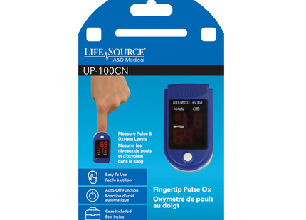 Life Source - Fingertip Pulse OX - UP-100CN | 1 Pack