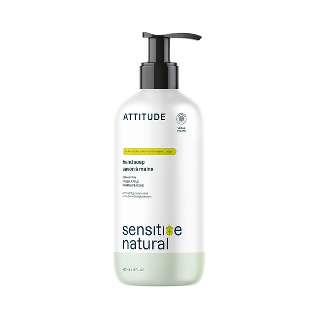 Attitude - Sensitive Natural Liquid Hand Soap with Oat, Fresh Apple | 473 mL