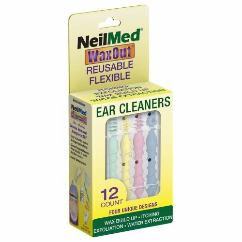 NeilMed Wax Out - Reusable and Flexible Ear Cleaners | 12 Ear Tools