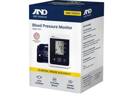A&D Medical - One Touch Blood Pressure Monitor Upper Arm