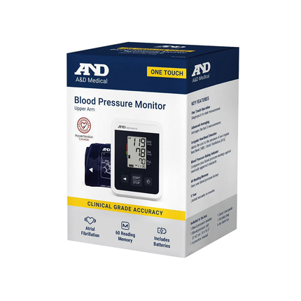 A&D Medical - One Touch Blood Pressure Monitor Upper Arm