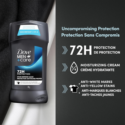 Dove - Men+Care 72H Protection Stain Defense Clean Antiperspirant | 76 g