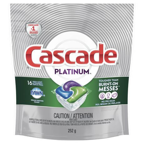 Cascade - Platinum ActionPacs Dishwasher Detergent | 16 Count