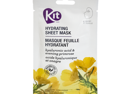 Kit - Hydrating Sheet Mask, Hyaluronic Acid & Evening Primrose | 1 Sheet