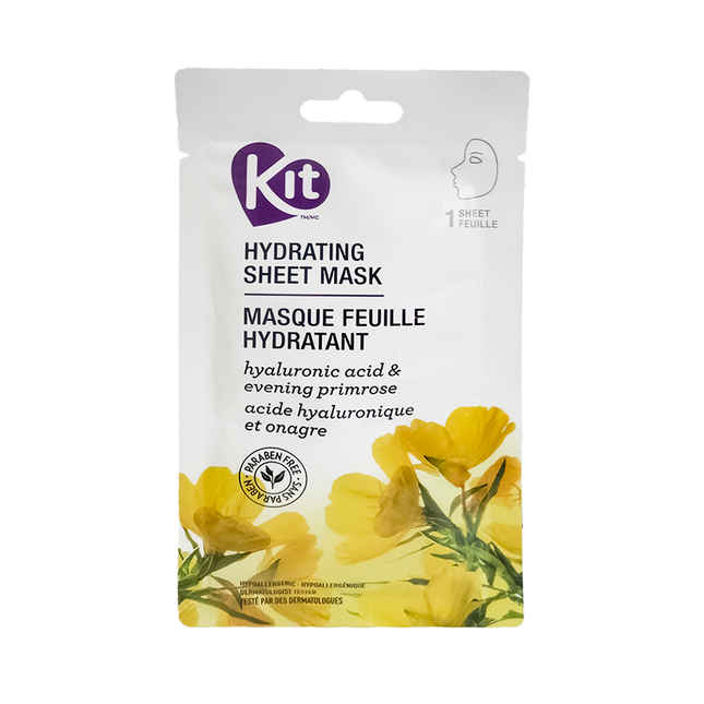 Kit - Hydrating Sheet Mask, Hyaluronic Acid & Evening Primrose | 1 Sheet