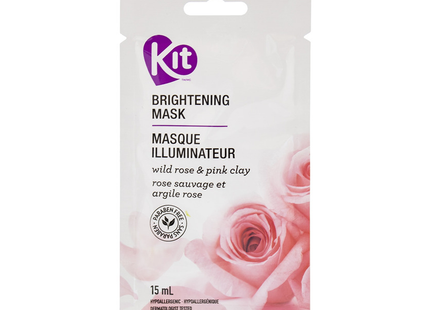 Kit - Brightening Mask, Wild Rose & Pink Clay | 15 mL