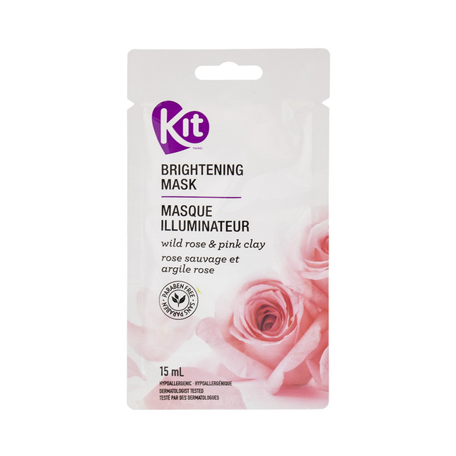 Kit - Brightening Mask, Wild Rose & Pink Clay | 15 mL