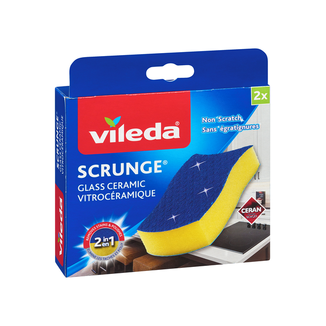 Vileda Scrunge Glass Ceramic – Anti-rayures | Paquet de 2