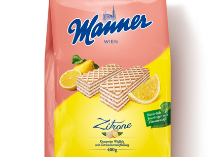 Manner - Lemon Cream Filled Wafers | 400 g