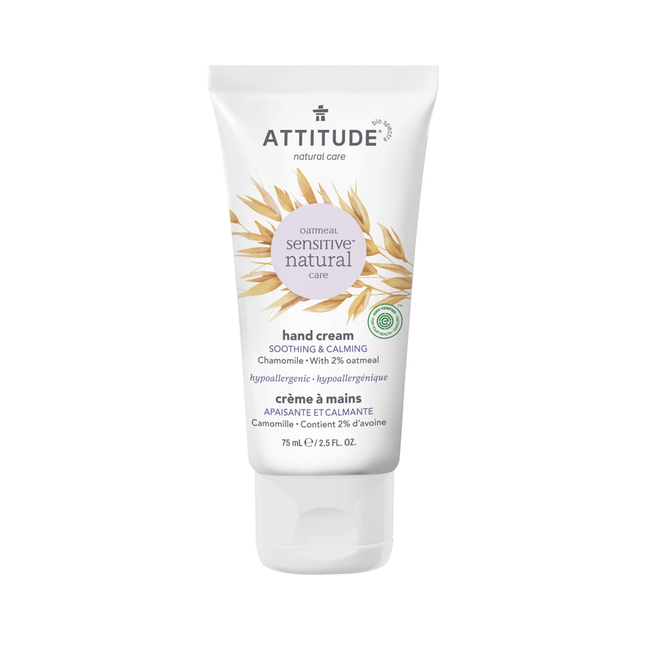 Attitude - Crème pour les mains apaisante et calmante, camomille avec 2 % d'avoine | 75 ml