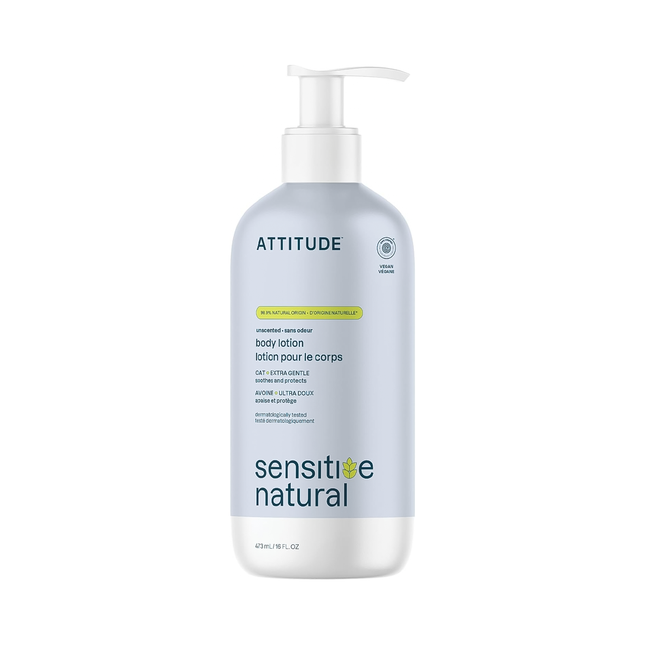 Attitude - Sensitive Natural Body Lotion with Oat, Unscented | 473 mL