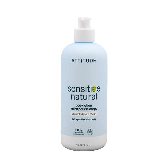 Attitude - Sensitive Natural Extra Gentle Body Lotion with Oat, Unscented | 473 mL