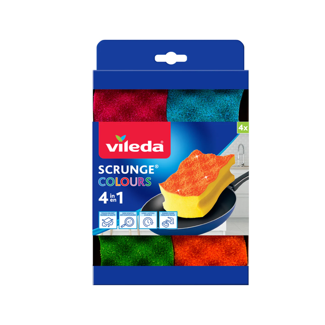 Vileda - Scrunge Couleurs 4 EN 1 | 4x