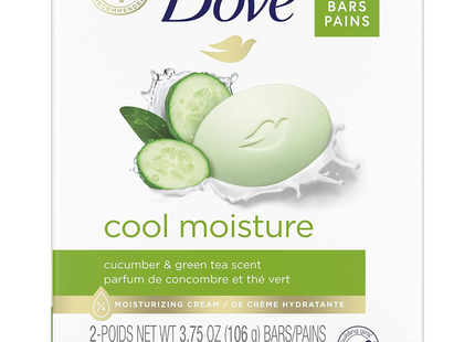 Dove - Cool Moisture Beauty Bar with Cucumber & Green Tea Scent | 2 x106 g