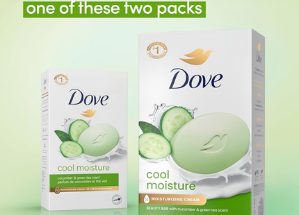 Dove - Cool Moisture Beauty Bar, Cucumber & Green Tea Scent | 2 x 106 g