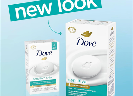 Dove - Barre de beauté sans parfum pour peaux sensibles | 2x106g