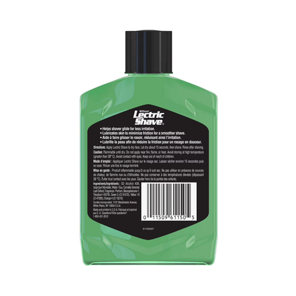 Williams Lectric Shave - Electric Razor Pre-Shave with Soothing Green Tea Complex | 210 mL