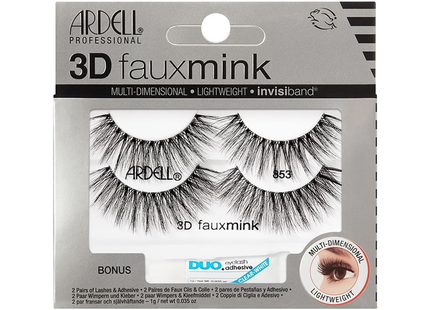 Ardell - 3D Fauxmink False Eyelashes with Lash Glue | 2 Pairs