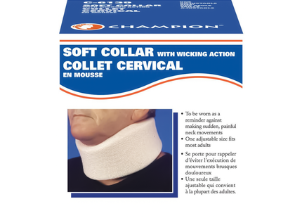 CHAMPION - Universal Soft Cervical Collar Light, Beige | Height: 3"