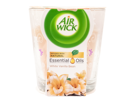 Air Wick - Essential Oils Candle, White Vanilla Bean | 105 g