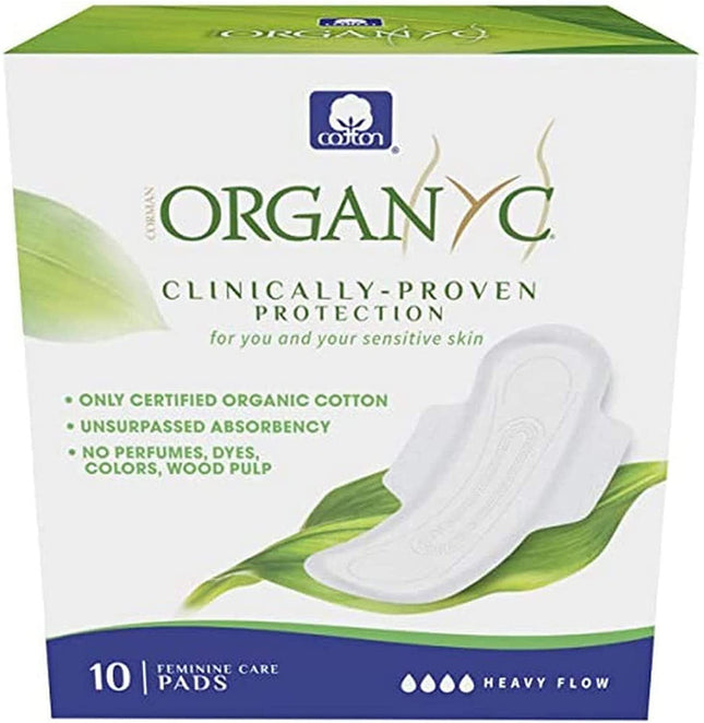 Organyc Organic Cotton Pads - Heavy Flow Night | 10 Pads