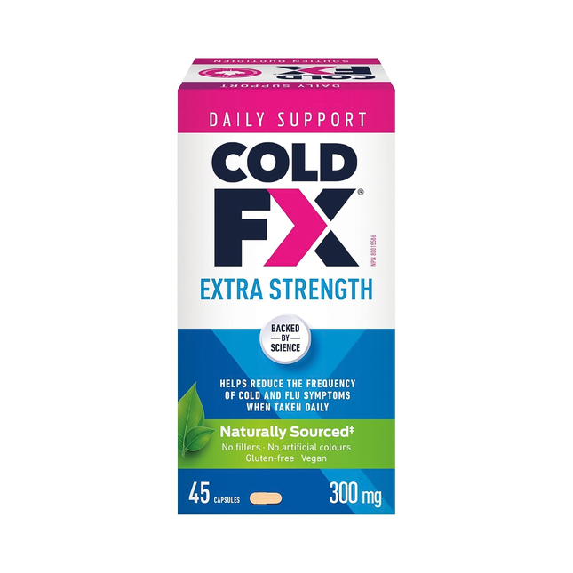 Cold-FX - Gélules extra fortes pour le soulagement de la toux et du rhume | 45 gélules