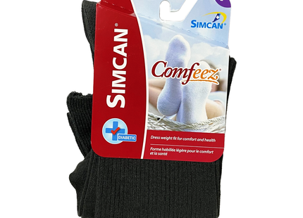 Simcan - Comfeez Diabetic Socks - Black | Large