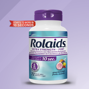 Comprimés à croquer ultra forts Rolaids - Fruits assortis | 72 comprimés