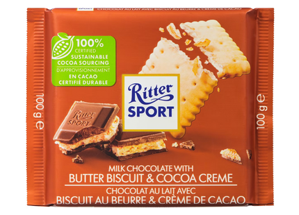 Ritter Sport - Milk Chocolate with Caramel Crème and Butter Biscuit | 100 g