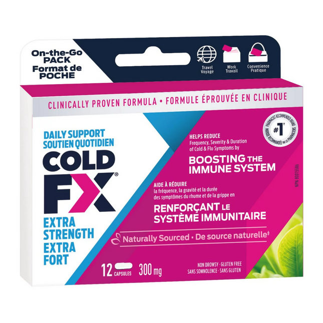 Cold-FX - Capsules extra fortes pour soulager la toux et le rhume | 12 gélules