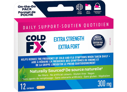 Cold-FX - Capsules extra fortes pour soulager la toux et le rhume | 12 gélules