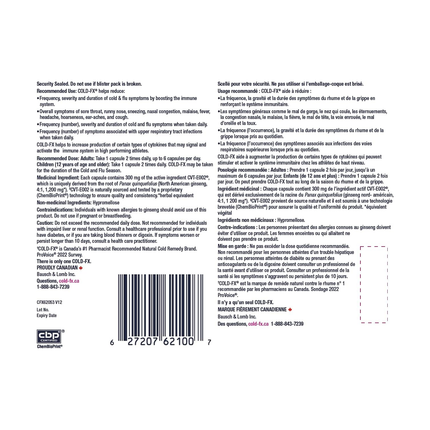 Cold-FX - Extra Strength Cough & Cold Relief Capsules | 12 Capsules