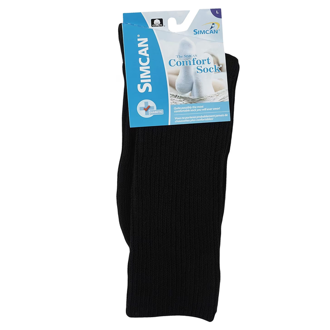 Simcan - TenderTop Diabetic Classic Dress Sock - Black | Large