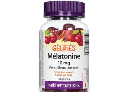 Webber Naturals - Melatonin Gummies 10 mg - Cherry Pomegranate | 60 Gummies