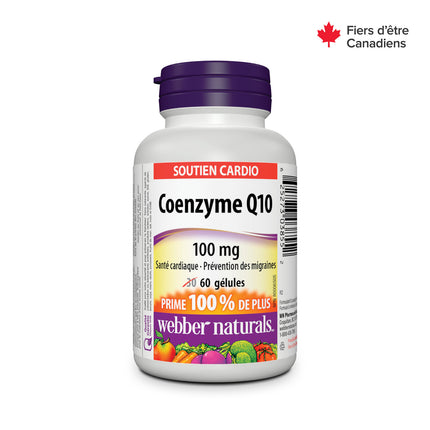 Webber Naturals - Coenzyme Q10 - 100 mg | BONUS 30+30 Gélules