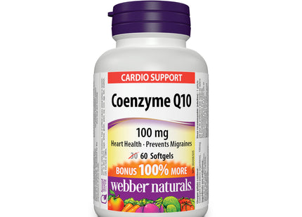 Webber Naturals - Coenzyme Q10 - 100 mg | BONUS 30+30 Softgels