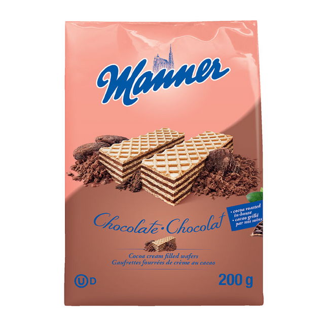 Manner - Gaufrettes fourrées à la crème de cacao et au chocolat | 200