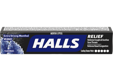 Halls - Soulagement - Menthol Extra Fort | 9 pastilles