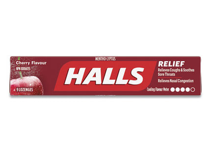 Halls - Relief - Saveur Cerise - 9 Pastilles