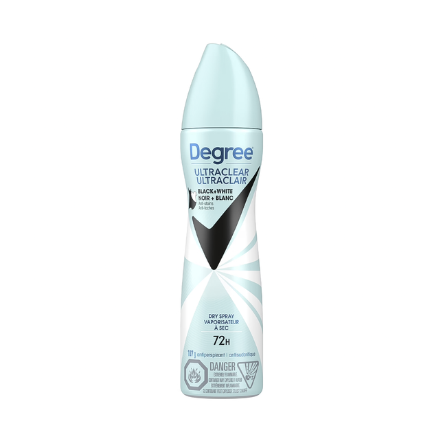 Degree - Ultraclear Black + White Anti-Stain 72H Antiperspirant Dry Spray | 107 g