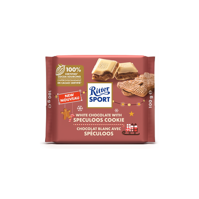 Ritter Sport - White Chocolate With Speculoos Cookie | 100 g