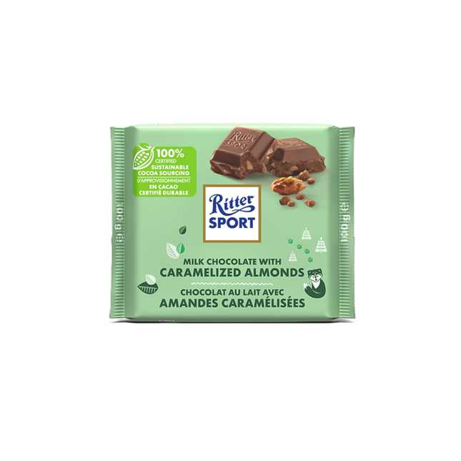 Ritter Sport - Milk Chocolate With Caramelized Almonds | 100 g
