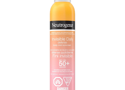 Neutrogena - Invisible Daily Defense SPF 50+ Brume solaire pour le corps | 141g