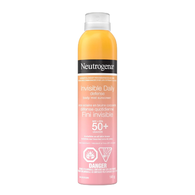 Neutrogena - Invisible Daily Defense SPF 50+ Body Mist Sunscreen | 141 g