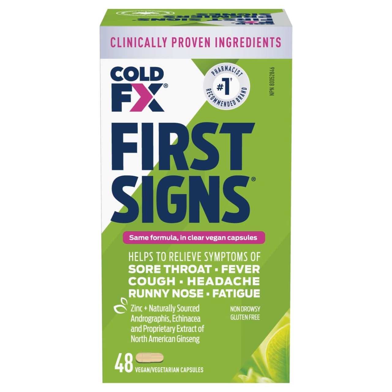 Coldfesh Pro Tablet Cold-FX - First Signs Cough & Cold Capsules | 48 Capsules – White Cross ...