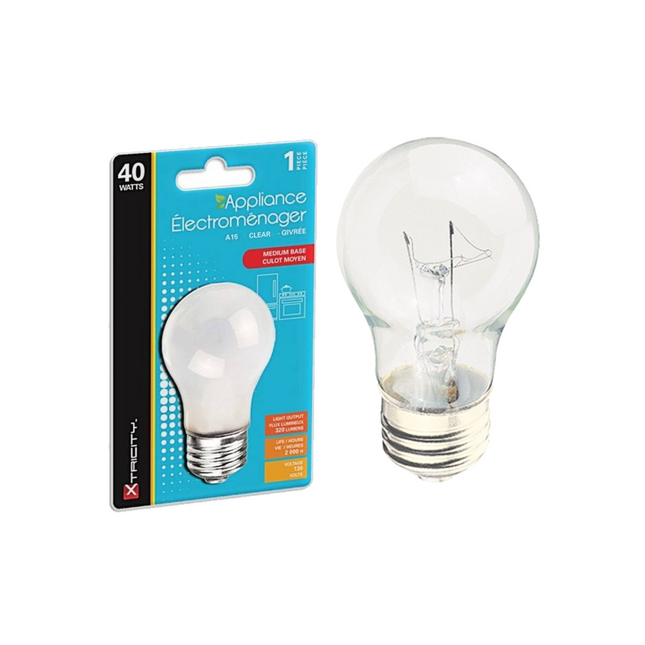 Xtricity - Appliance 40W Light Bulb - A15 Clear| 1 Pack