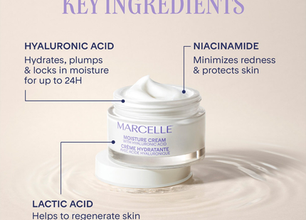 Marcelle - Moisture Cream With Hyaluronic Acid - Normal To Dry Skin | 50 mL